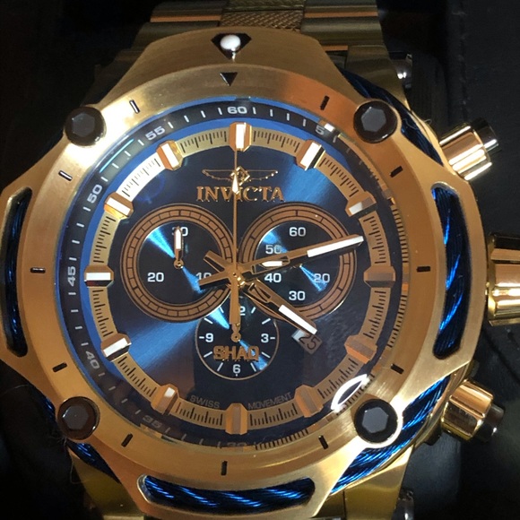 Gold and blue Shaq Invicta Watch - Picture 2 of 6